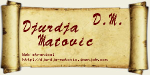 Đurđa Matović vizit kartica